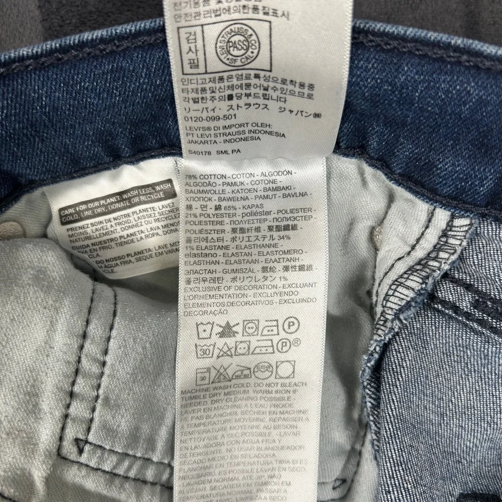 Levi's 502 Regular Taper Jeans Mens 36x30 Blue Performance Stretch Denim